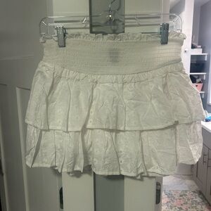 Wild Fable White Smocked Skirt
